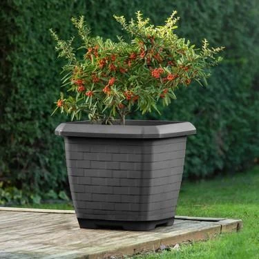 Omnipazar SO-HK03 Hisar Kare Tabaklı Saksı 25.5 litre 3 Adet - Resim 3