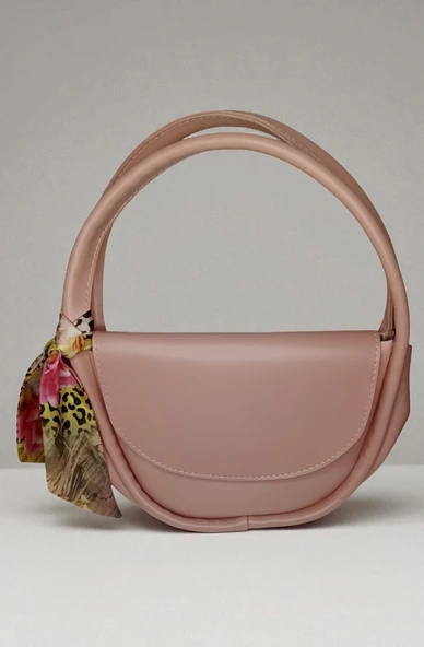 Kadın Mıknatıslı Kapak Ayarlanabilir Askılı Suni Deri Fularlı El Ve Omuz Çantası