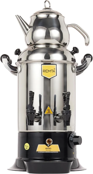 Remta R25 Mini Çift Demlikli Çay Semaveri, 5Lt, Paslanmaz Çelik ürün görseli