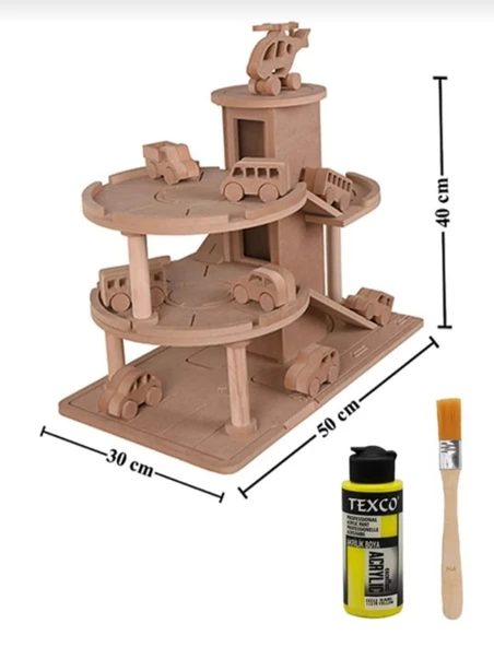 Ahşap Oyuncak Otopark