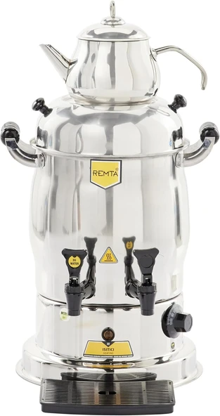 Remta R26 Midi Çift Demlikli Çay Semaveri, 9Lt, Paslanmaz Çelik ürün görseli