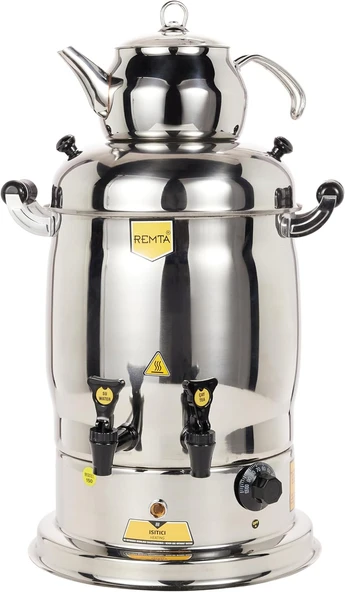 Remta R27 Maksi Çift Demlikli Çay Semaveri, 16Lt, Paslanmaz Çelik ürün görseli
