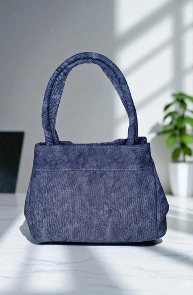 Kadın Ayarlanabilir Askılı Kot El Ve Omuz Çantası - 2