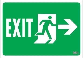 Yangın Çıkış Uyarı Levhası 17,5x25 KOD:951 ürün görseli