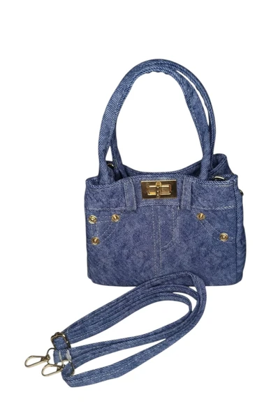 Kadın Ayarlanabilir Askılı Kot El Ve Omuz Çantası - 4