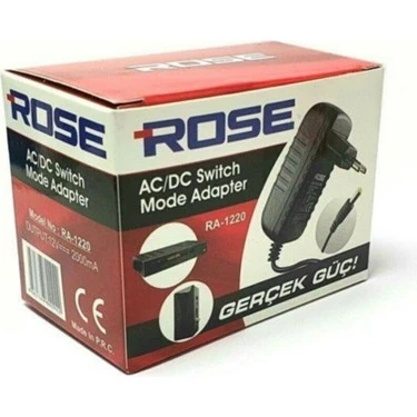 Rose RA-1220 12V 2A Adaptör Ac/dc Switch Mode Adaptör ürün görseli