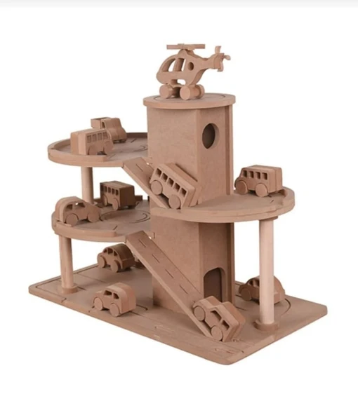 Ahşap Oyuncak Otopark - 3