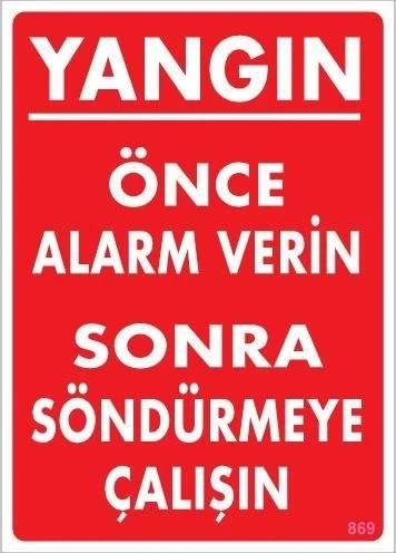 Yangın Nasıl Söndürülür Uyarı Levhası 25x35 KOD:869 - Resim 3