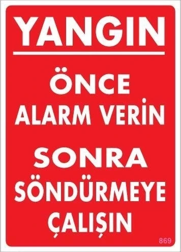 Yangın Nasıl Söndürülür Uyarı Levhası 25x35 KOD:869 - Resim 2