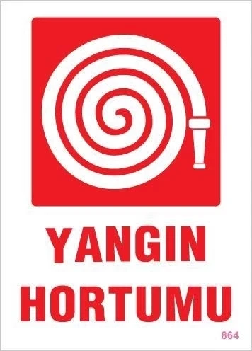 Yangın Hortumu Uyarı Levhası 25x35 KOD:864 ürün görseli