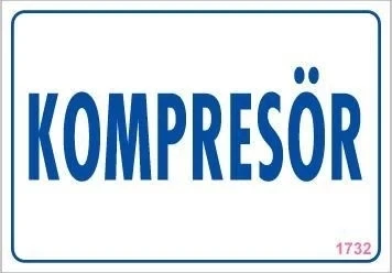 Kompresör Uyarı Levhası 17,5x25 KOD:1732 ürün görseli