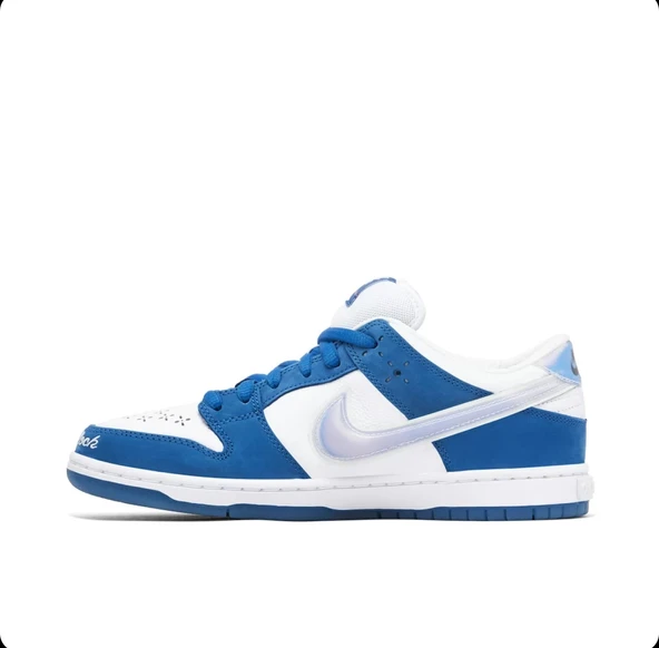 Nike SB Dunk Low x Born x Raised White Blue - Resim 2