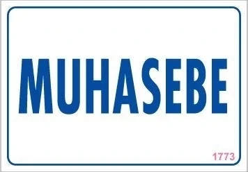 Muhasebe Uyarı Levhası 17,5x25 KOD:1773 ürün görseli