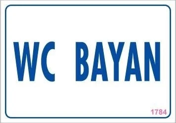 WC Uyarı Levhası 17,5x25 KOD:1784 ürün görseli