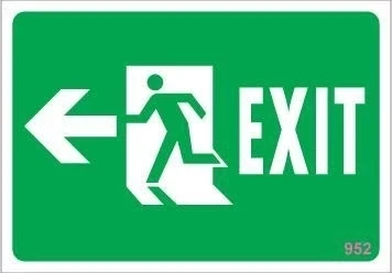 Acil Çıkış Uyarı Levhası 17,5x25 KOD:952 ürün görseli