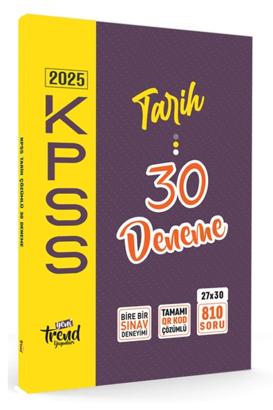 Kpss Tarih 30 Lu Çözümlü Deneme