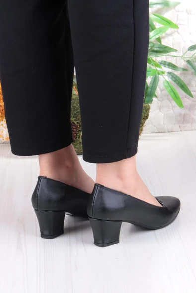 Fort 168689 Nur Taş Detaylı Alçak Topuklu Kadın Ayakkabı - Resim 3