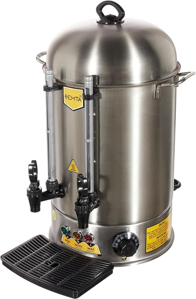 Remta GZR02 Gizli Rezistans Çay Makinesi, 160 Bardak, 2000 W, Gümüş Rengi, Paslanmaz Çelik ürün görseli