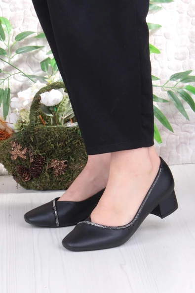 Fort 16502 Erdem Taş Detaylı Alçak Topuklu Kadın Ayakkabı - Resim 2