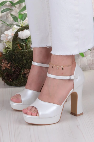 Fort 3600 Jena Platform Taban Yüksek Topuklu Kadın Ayakkabı - Resim 2