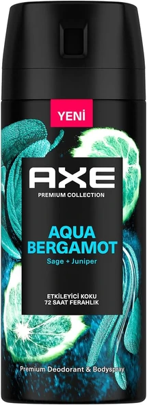 Axe Premium Collection Erkek Sprey Deodorant Aqua Bergamot 150 ml ürün görseli 1