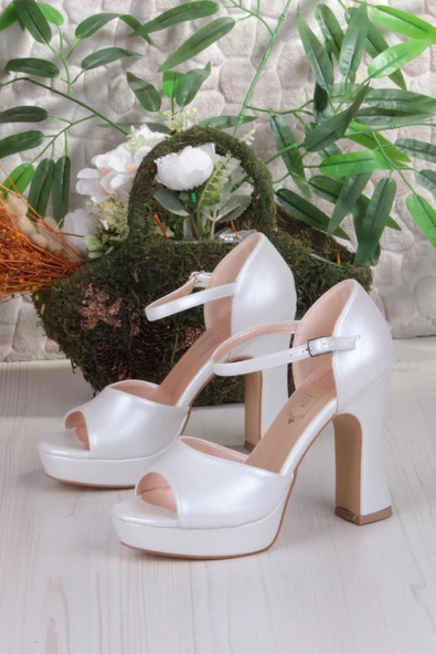 Fort 3600 Jena Platform Taban Yüksek Topuklu Kadın Ayakkabı - Resim 6