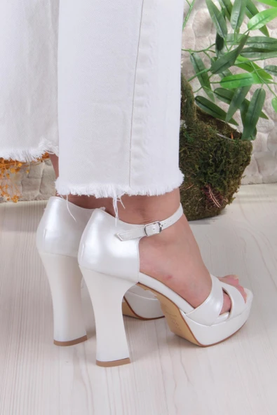 Fort 3330 Jena Platform Taban Yüksek Topuklu Kadın Ayakkabı - Resim 4