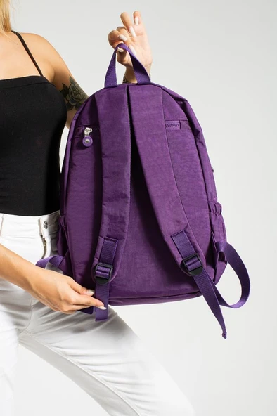 Unisex Okul Çantası Su İtici Hafif Klinkır Kumaş Günlük Sırt Çantası 40*30 Cm Lise Ortaokul Çantası - Resim 3