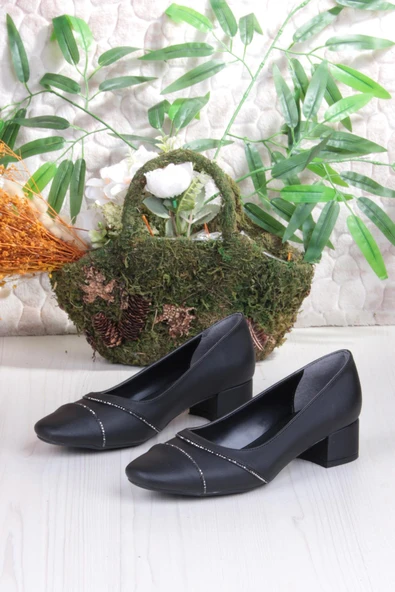 Fort 16500 Erdem Taş Detaylı Alçak Topuklu Kadın Ayakkabı - Resim 6