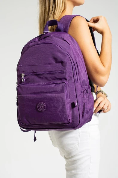 Unisex Okul Çantası Su İtici Hafif Klinkır Kumaş Günlük Sırt Çantası 40*30 Cm Lise Ortaokul Çantası ürün görseli