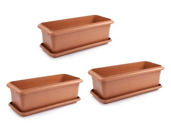 Omnipazar SO-V693 Tabaklı Villa Bahçe Saksı Takımı 95 Lt Kiremit 3 Adet ürün görseli