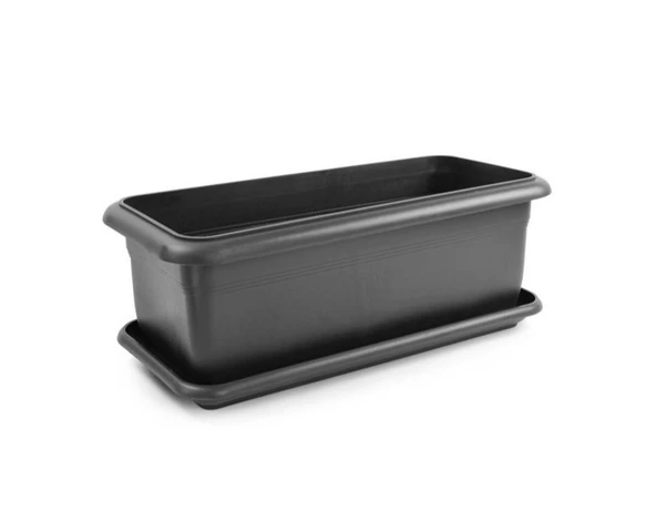 Omnipazar SO-V693 Tabaklı Villa Bahçe Saksı Takımı 95 Lt Antrasit 3 Adet - Resim 2