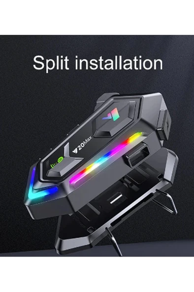 Y20 Max Motosiklet Bluetooth 5.3 Kask Intercom 2 Kişi 300 Metre Eşleşme Özellikli - Resim 3