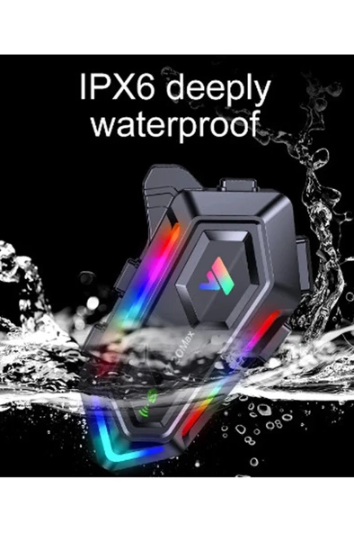 Y20 Max Motosiklet Bluetooth 5.3 Kask Intercom 2 Kişi 300 Metre Eşleşme Özellikli - Resim 4