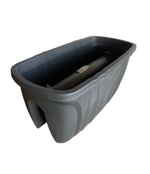 SY-5710 Opal Balkon Küpeşte Saksı Antrasit 4 Adet - Resim 3