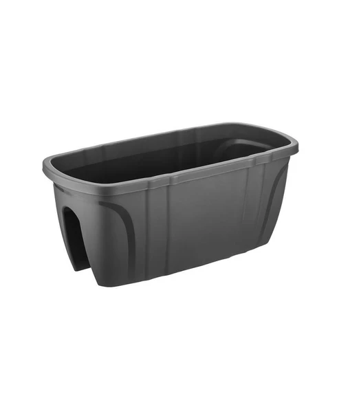 SY-5710 Opal Balkon Küpeşte Saksı Antrasit 4 Adet - Resim 2