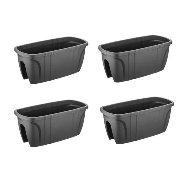 SY-5710 Opal Balkon Küpeşte Saksı Antrasit 4 Adet ürün görseli