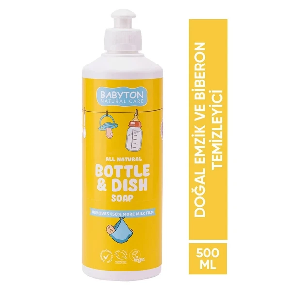 Babyton Doğal Emzik Ve Biberon Temizleyicisi Bitkisel Elde Bulaşık Sabunu 500 Ml - 2