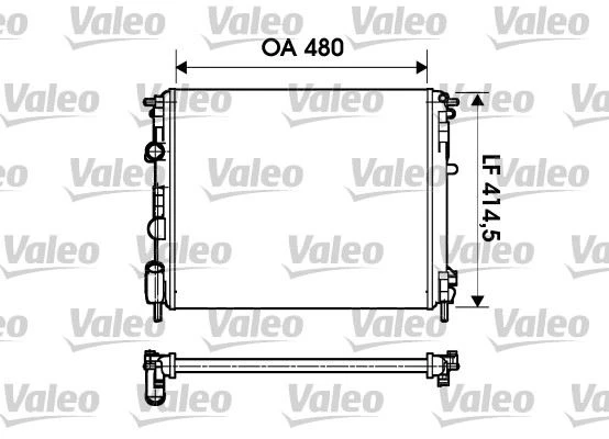 RADYATÖR CLIO II-KNG-LOGAN1.5 DCI-1.6 16V-1.9 DTI-K4M AC MEK 480x414.5x23