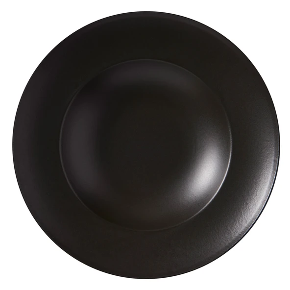 GÜRAL PORSELEN Reno 26 Cm Bone Makarna Tabağı - Bodrum Siyah ürün görseli 1