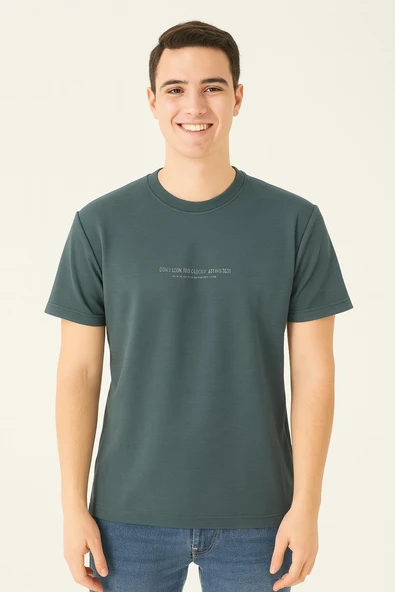 White Room Slim Fit Erkek Kısa Kol Tshirt  7364 - Resim 2