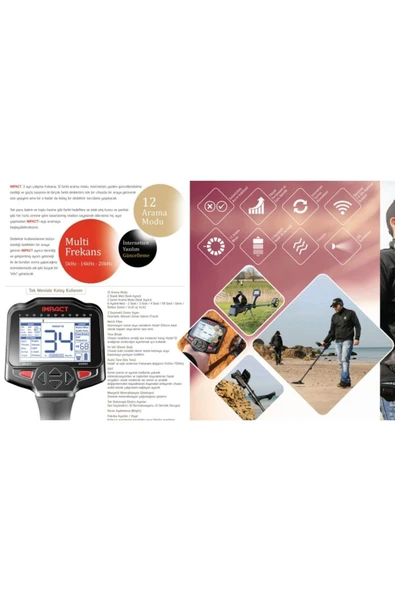 İmpact Pro Dedektör 3 Ayrı Çalışma Frekansı 12 Farklı Arama Modu Dedektörü - Resim 6