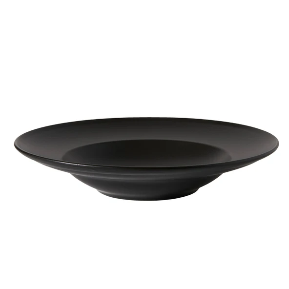 GÜRAL PORSELEN Reno 26 Cm Bone Makarna Tabağı - Bodrum Siyah - Resim 2