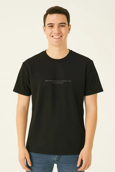 White Room Slim Fit Erkek Kısa Kol Tshirt  7364 - Resim 3