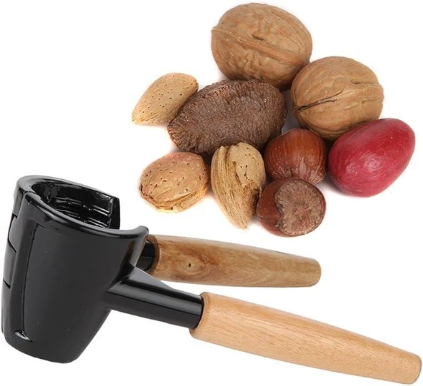 3B Trend Premium Kalite Ahşap Saplı Fındık ve Ceviz Kıracağı, Paslanmaz Çelik Kıracak ürün görseli 1