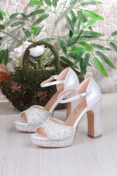 Fort 2280 Jena Platform Taban Yüksek Topuklu Özel Tasarım Kadın Ayakkabı - Resim 6