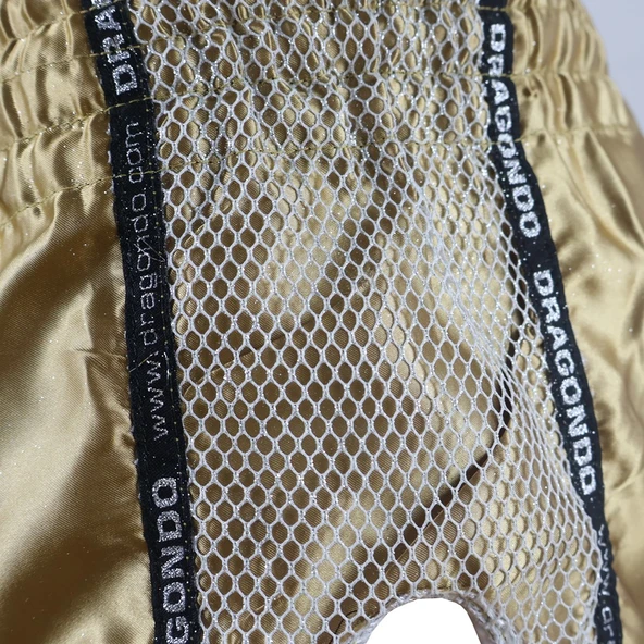 DragonDo MT3076 Shiny Muay Thai Gold Kick Boks Şortu - 3