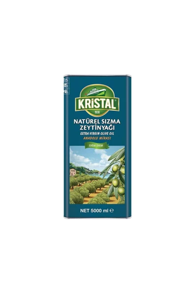 Kristal Anadolu Mirası Natürel Sızma Zeytinyağı 5 L Teneke
