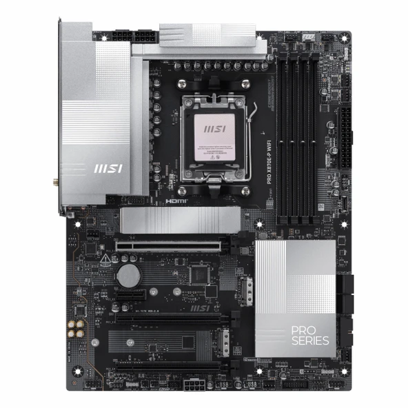 MSI Pro X870E-P WiFi DDR5 (8200MHz)OC M.2 HDMI/USB-C PCIe 5.0 AM5 ATX Anakart - Resim 2
