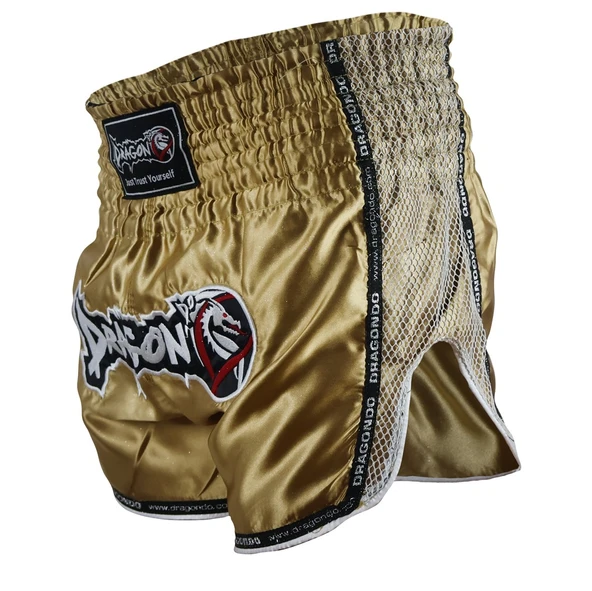 DragonDo MT3076 Shiny Muay Thai Gold Kick Boks Şortu - 2